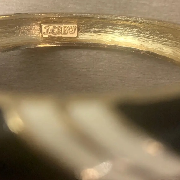 J. Crew Enamel Bangle Bracelet - Black and White Art Deco - Picture 3 of 6